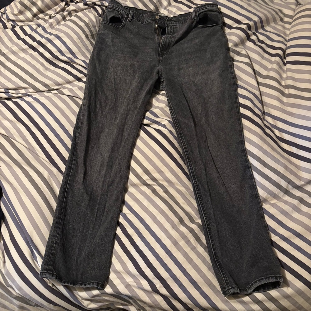 Abercrombie & Fitch Women's Straight Leg Jeans - Dark Gray